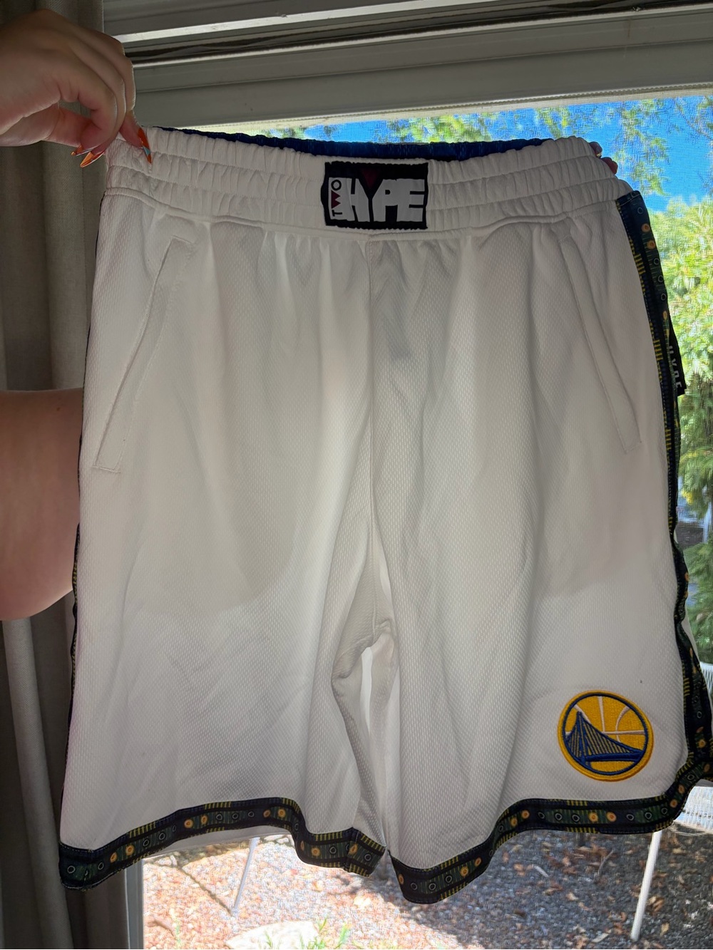 HYPE x Golden State Warriors White Basketball Shorts